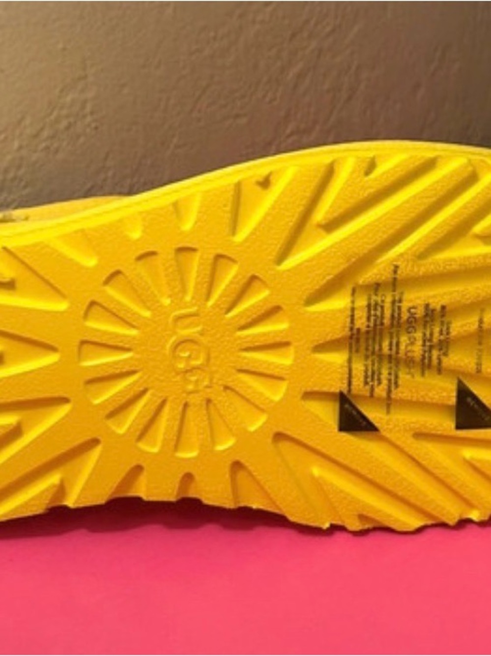 UGG Bright Yellow Kids Slip-On Ankle Boots - Picture 5 of 5